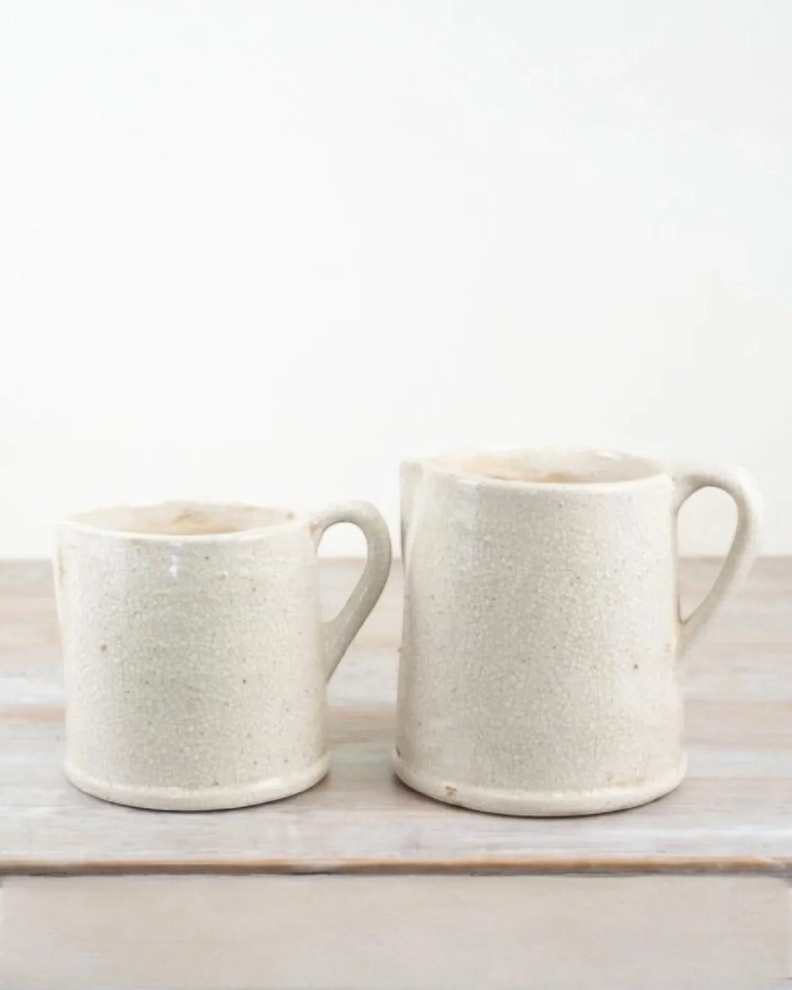 Jolee White Rustic Ceramic Handled Jug Vase - VasesVases - Lulu Loves Home