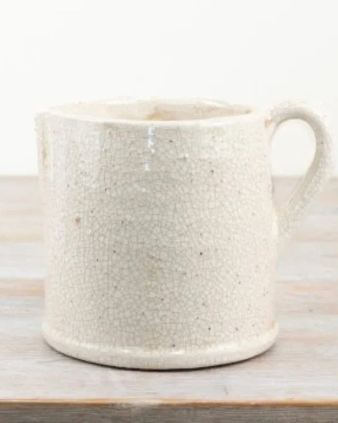 Jolee White Rustic Ceramic Handled Jug Vase - VasesVases - Lulu Loves Home