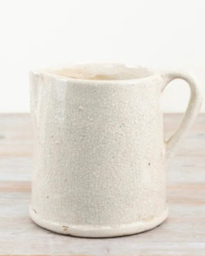 Jolee White Rustic Ceramic Handled Jug Vase - VasesVases - Lulu Loves Home
