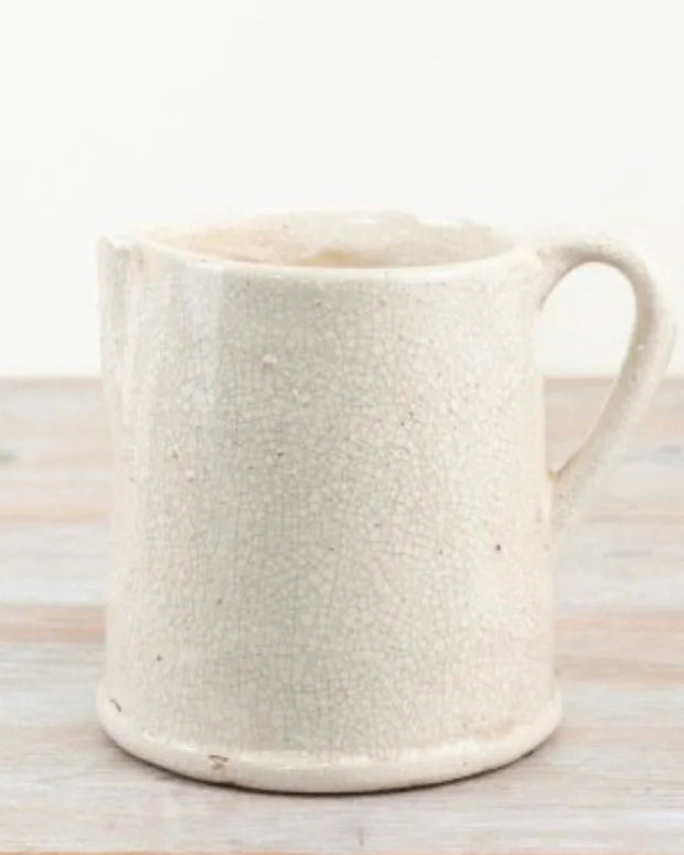 Jolee White Rustic Ceramic Handled Jug Vase - VasesVases - Lulu Loves Home