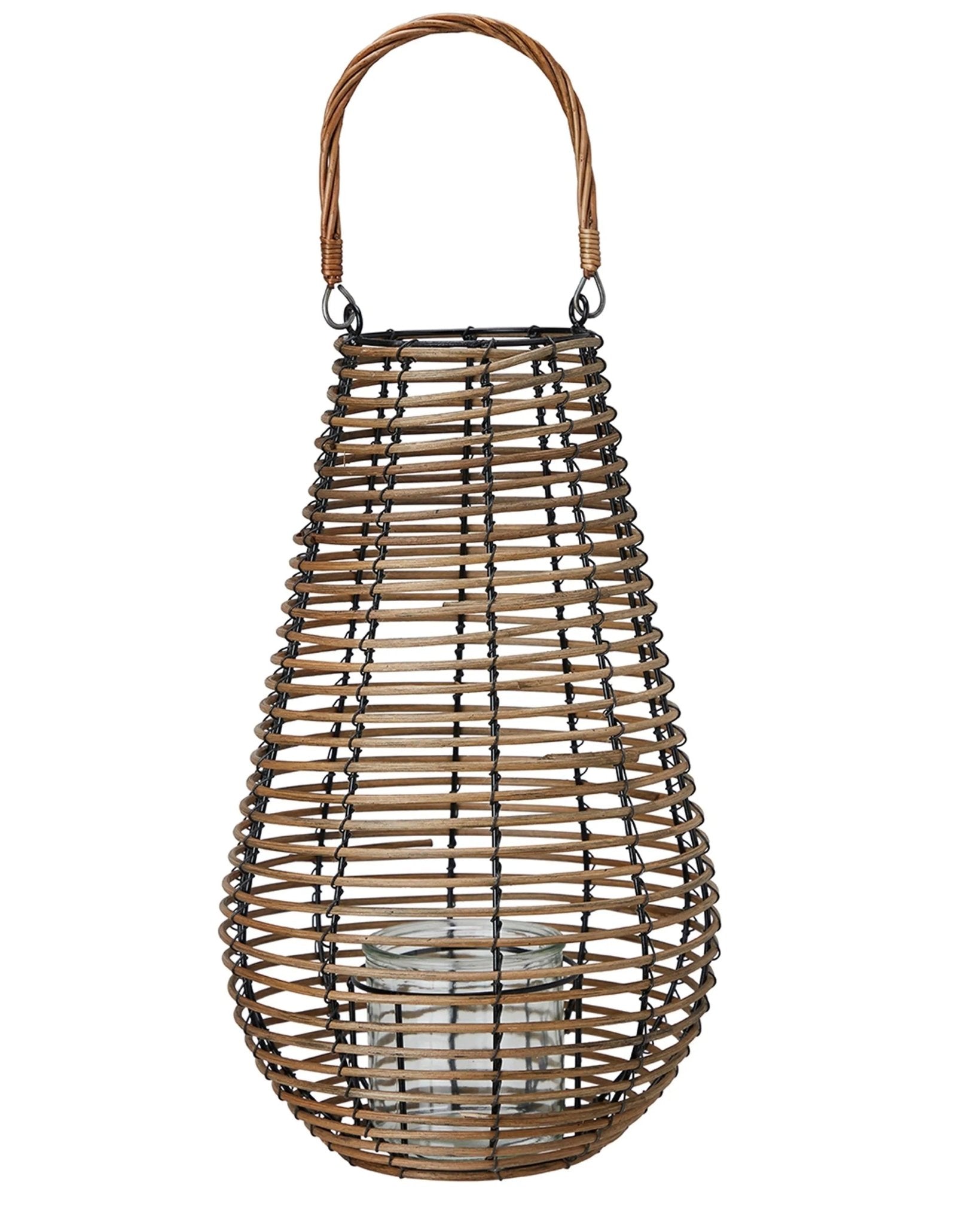 Kia Rattan Tall Lantern - Home DecorHome Decor - Lulu Loves Home