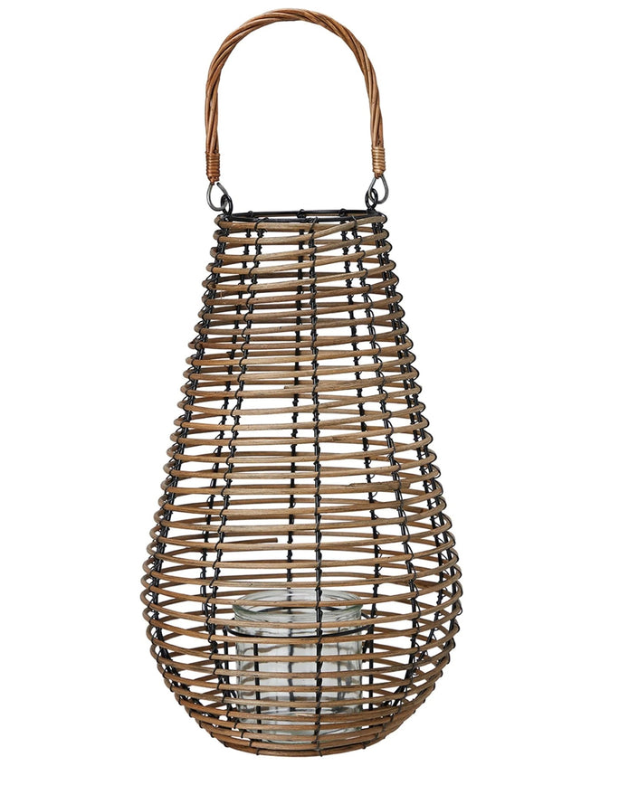 Kia Rattan Tall Lantern - Home DecorHome Decor - Lulu Loves Home