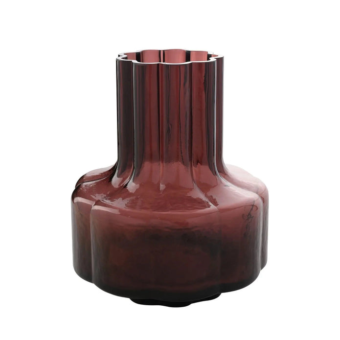Large Burgundy Glass Vase - Home DecorHome Decor - Lulu Loves Home