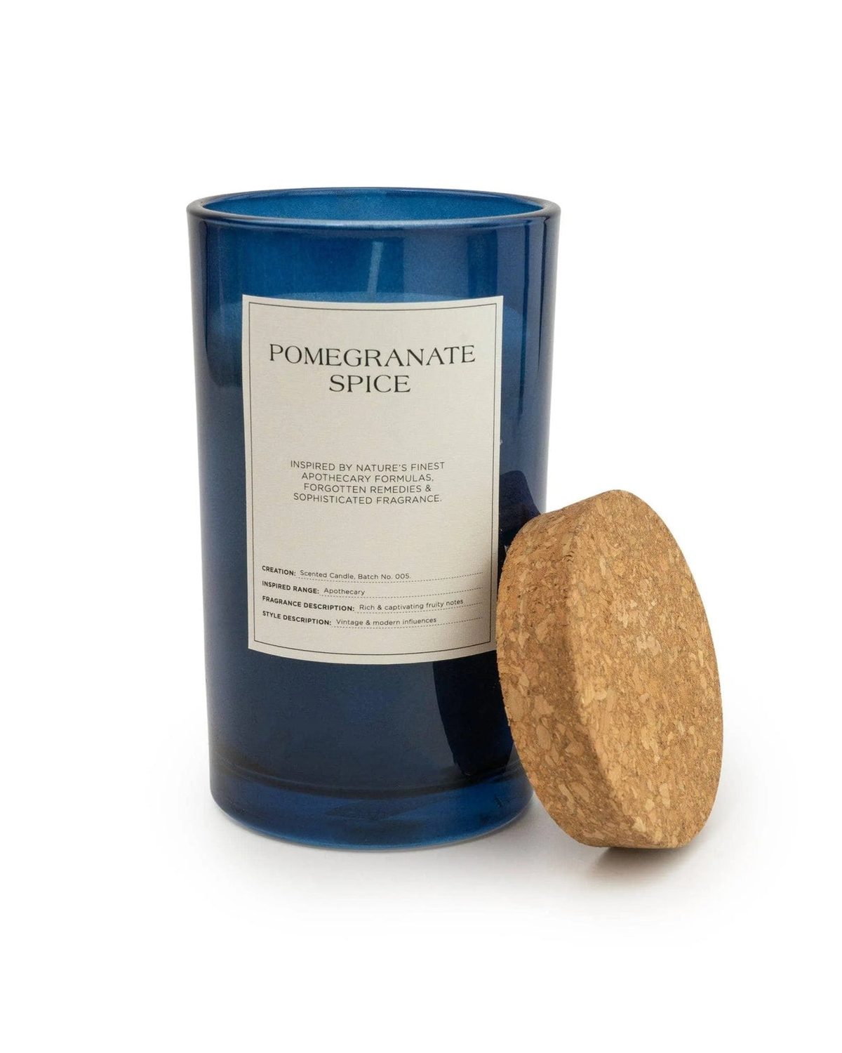 Large Glass Jar with Cork Lid Pomegranate Spice - CandlesCandles - Lulu Loves Home