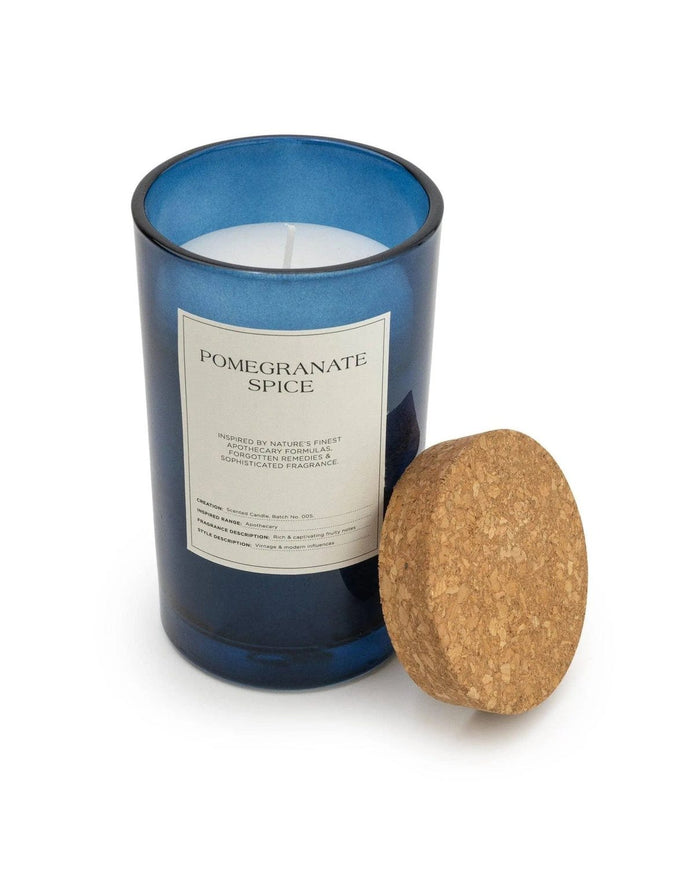 Large Glass Jar with Cork Lid Pomegranate Spice - CandlesCandles - Lulu Loves Home