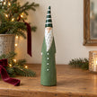Large green ceramic Christmas gonk by Satchville
