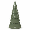 Large green ceramic Christmas tree by Satchville on a white background