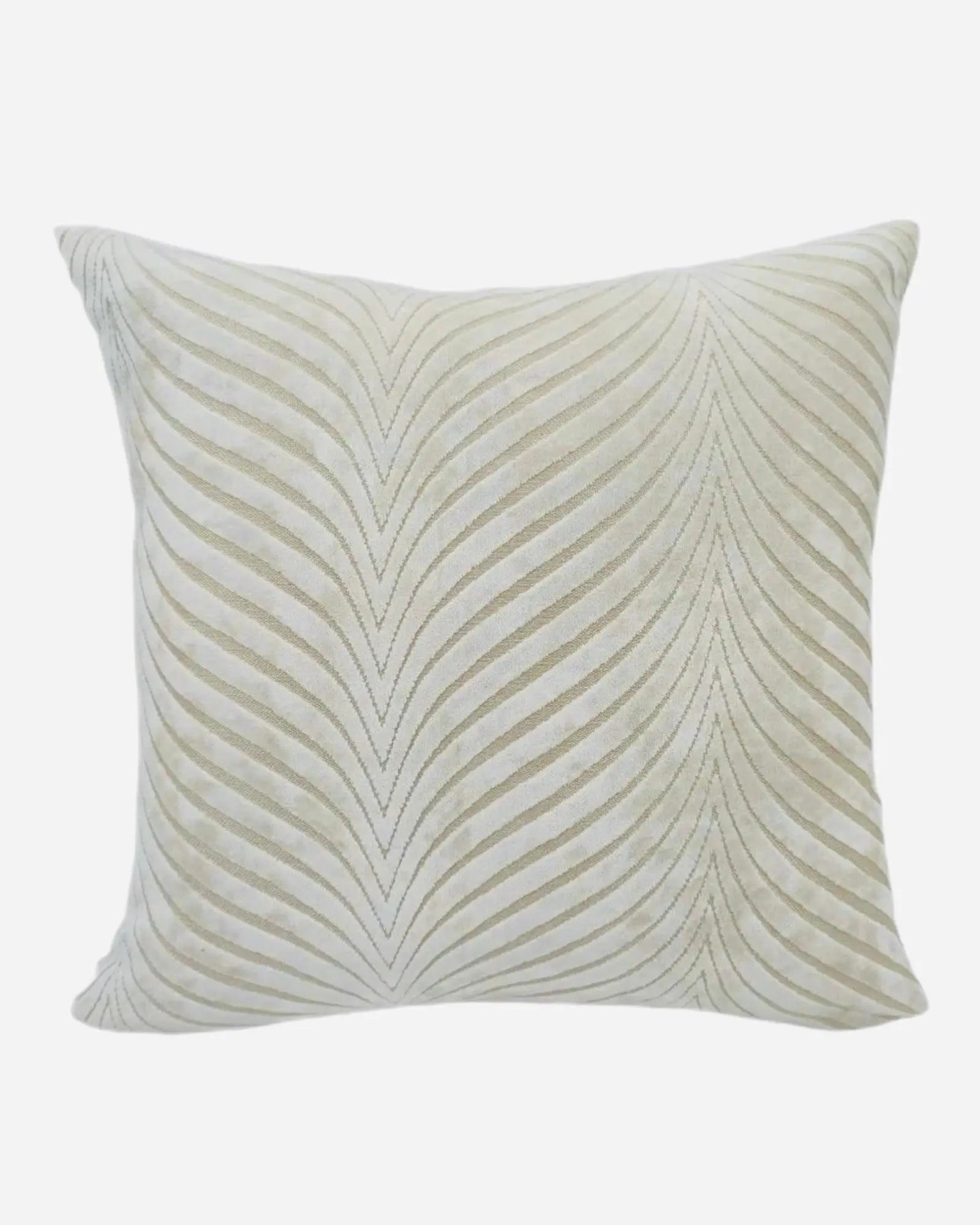 Large Neutral Ivory Cut Velvet Fan Cushion Cover - Soft FurnishingsSoft Furnishings - Lulu Loves Home
