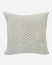 Large Neutral Ivory Cut Velvet Fan Cushion Cover - Soft FurnishingsSoft Furnishings - Lulu Loves Home