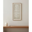 Large white feather wall art in a frame by Hill Interiors, featuring a delicate plume design for elegant home decor.
