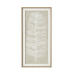 Large wall art featuring a white feather plume in a frame by Hill Interiors, perfect for elegant home decor.