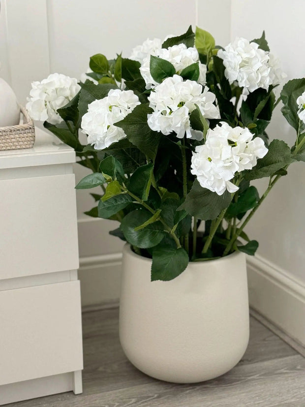 Large Potted White Hydrangea - Faux Plants & FlowersFaux Plants & Flowers - Lulu Loves Home