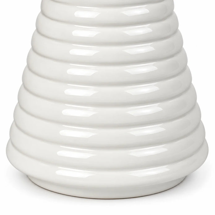 Large white Satchville ceramic Christmas tree with a smooth decorative finish