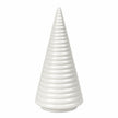 Large white Satchville ceramic Christmas tree decoration on a plain studio background