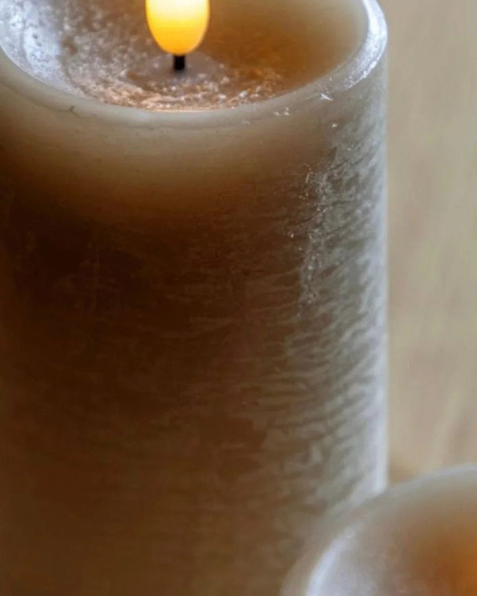 LED Battery Light Up Candle Rustic Beige (Set of 3) - CandlesCandles - Lulu Loves Home