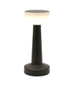 LED Light Up Black Touch Lamp With Flat White Glass Shade - LightingLighting - Lulu Loves Home