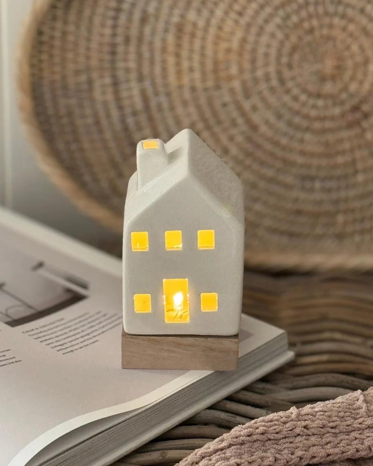 Led Light Up Ceramic Dolomite House - Seasonal Decor - AutumnSeasonal Decor - Autumn - Lulu Loves Home