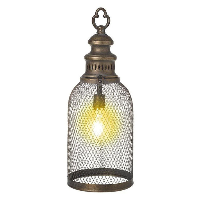 LED Light Up Metal Glass Bulb Lantern - LightingLighting - Lulu Loves Home