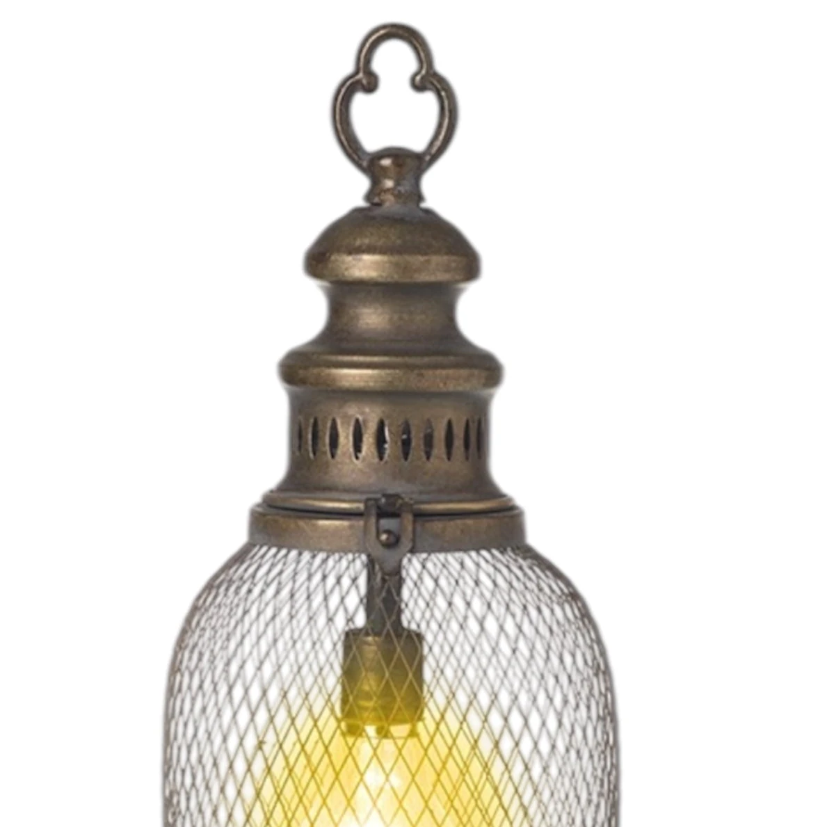 LED Light Up Metal Mesh Lantern by Heaven Sends, showcasing a decorative metal lantern with integrated LED lights for ambient lighting.