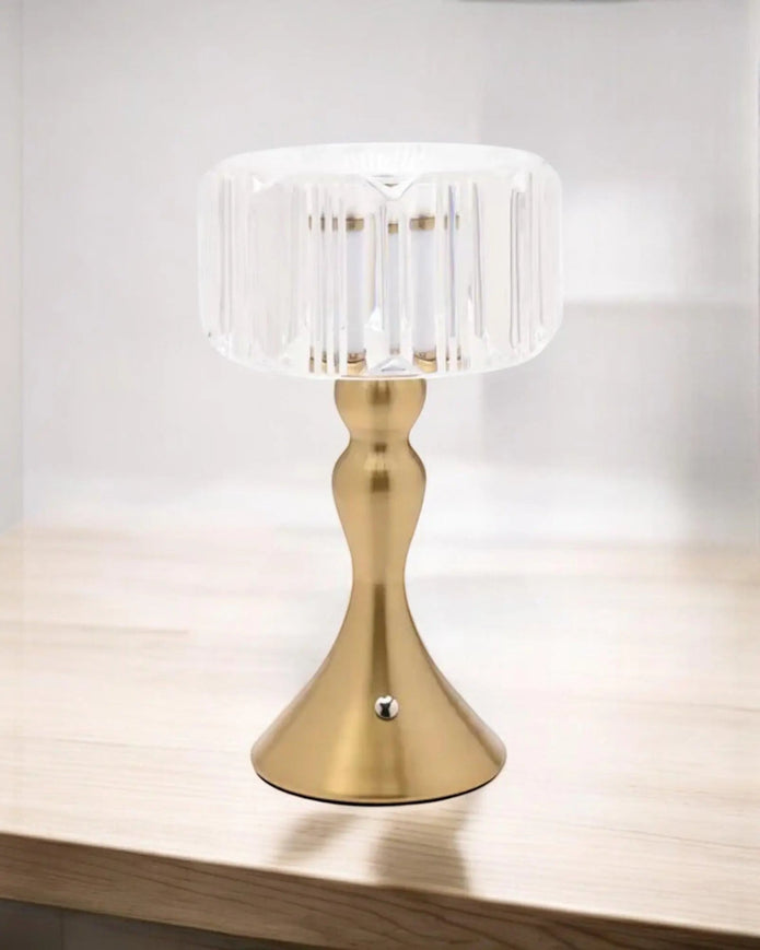 LED Light Up Touch Medium Desk Lamp With Crystal Glass Shade - LightingLighting - Lulu Loves Home
