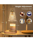 LED White Candle Warmer Lamp With Glass Ribbed Shade - LightingLighting - Lulu Loves Home