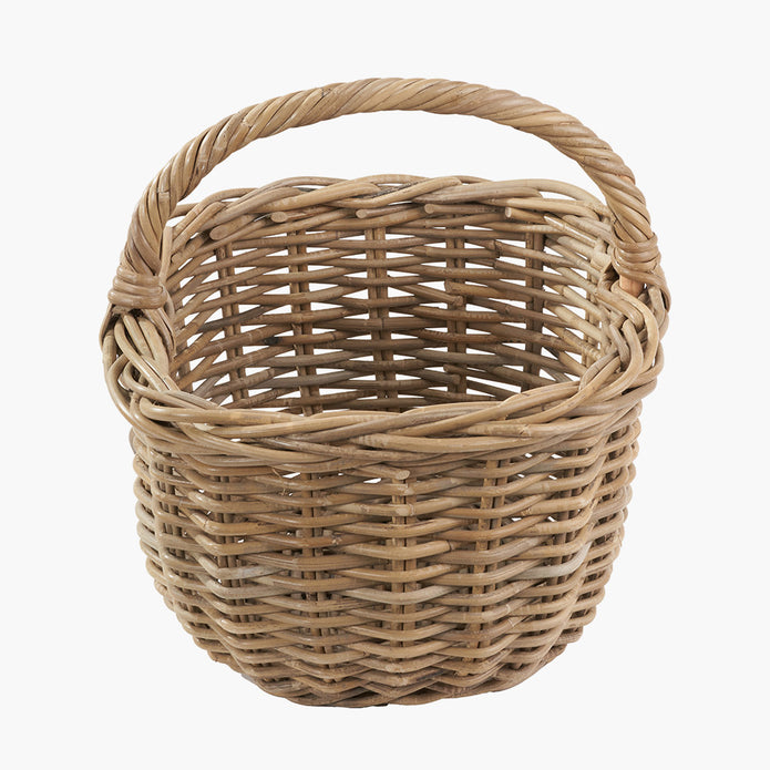 Burley rattan shopping basket by Pacific Lifestyle, woven design with sturdy handles