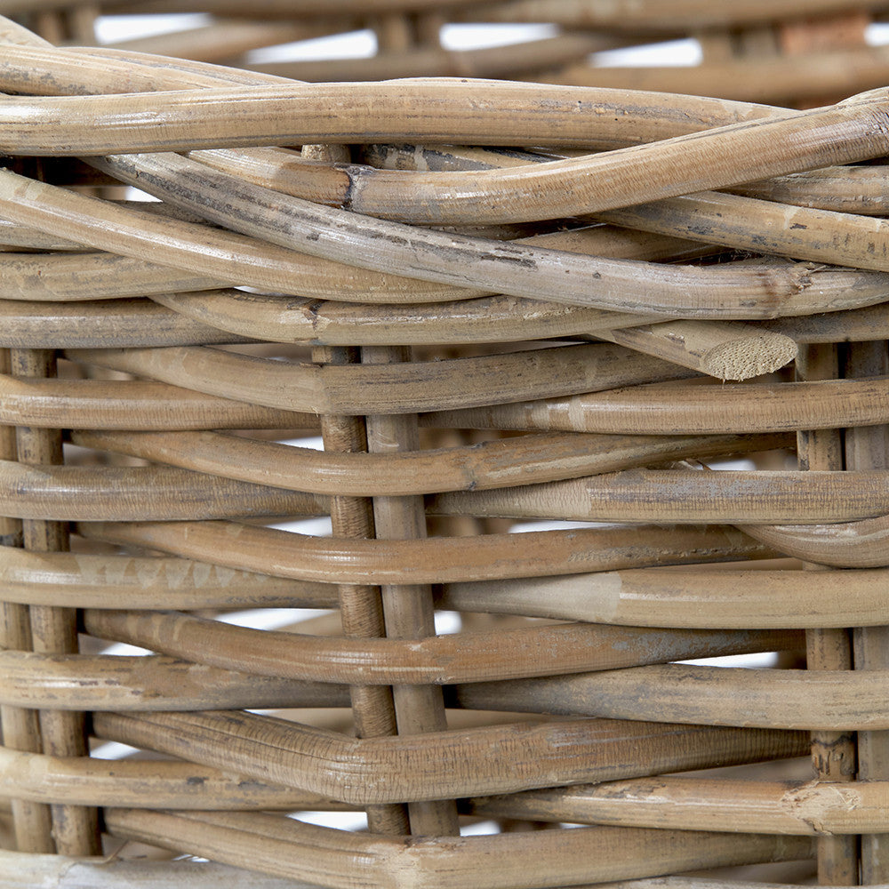 Burley rattan shopping basket by Pacific Lifestyle Limited with woven handles and natural finish