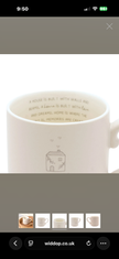 Widdop & Co Beige Moments Mug ceramic coffee cup with Happy Home design, neutral finish