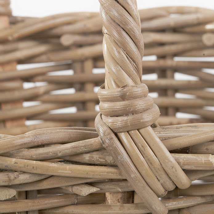 Burley rattan shopping basket by Pacific Lifestyle Limited with woven handles and natural wicker design