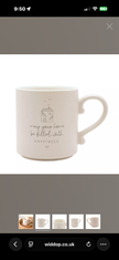 Beige Moments Mug by Widdop & Co, neutral ceramic coffee cup with Happy Home design