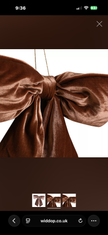 Widdop & Co velvet chocolate brown Christmas bow with soft textured finish