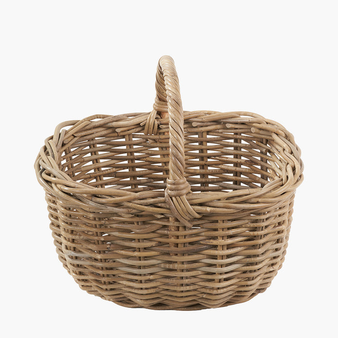 Burley rattan shopping basket by Pacific Lifestyle Limited, woven design with sturdy handles