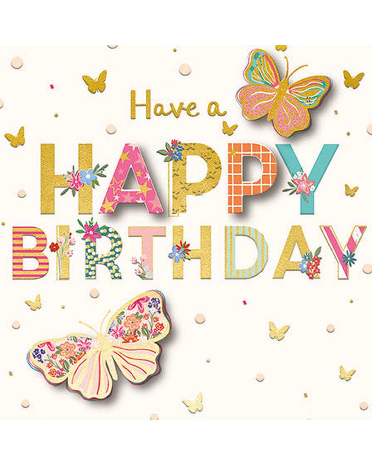 Female birthday card with pretty butterfly illustrations by Ling Design, part of the 2026 line extensions.