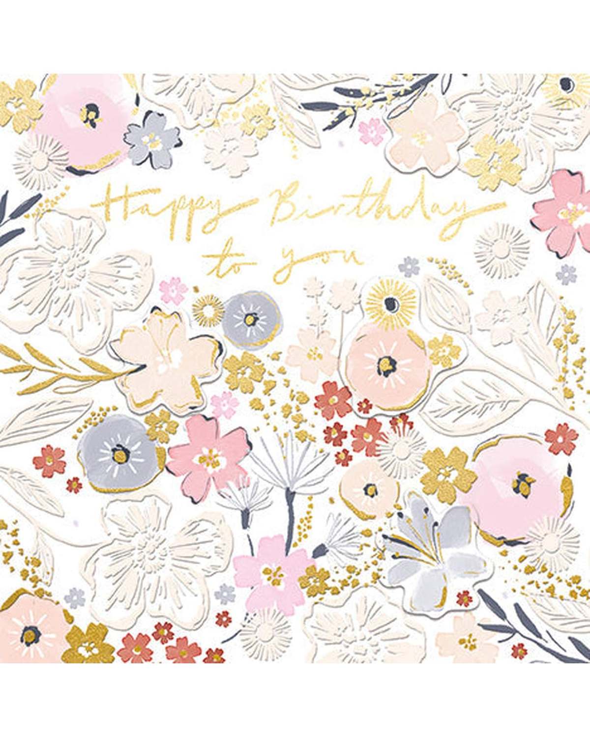 Female birthday card with pretty floral design by Ling Design from the Line Extensions 2026 collection.