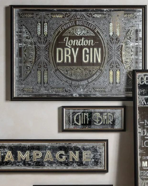 London Dry Gin Mirror - PRE ORDER FOUR WEEK DELIVERY - Furniture And MirrorsFurniture And Mirrors - Lulu Loves Home