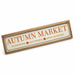 Long Autumn Market Pumpkin Sign shown in full against a white background.