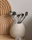 Long Latte Coffee Spoon Silver Hearts - Kitchen & DiningKitchen & Dining - Lulu Loves Home