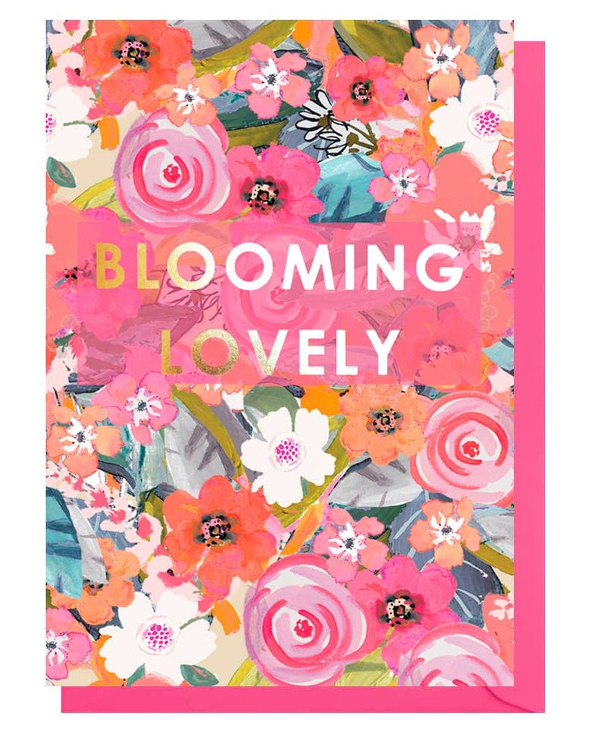 Birthday card by Louise Tiler featuring colorful floral design with 
