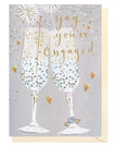 Engagement greeting card by Louise Tiler featuring illustrated glasses and celebratory design for special engagement moments.