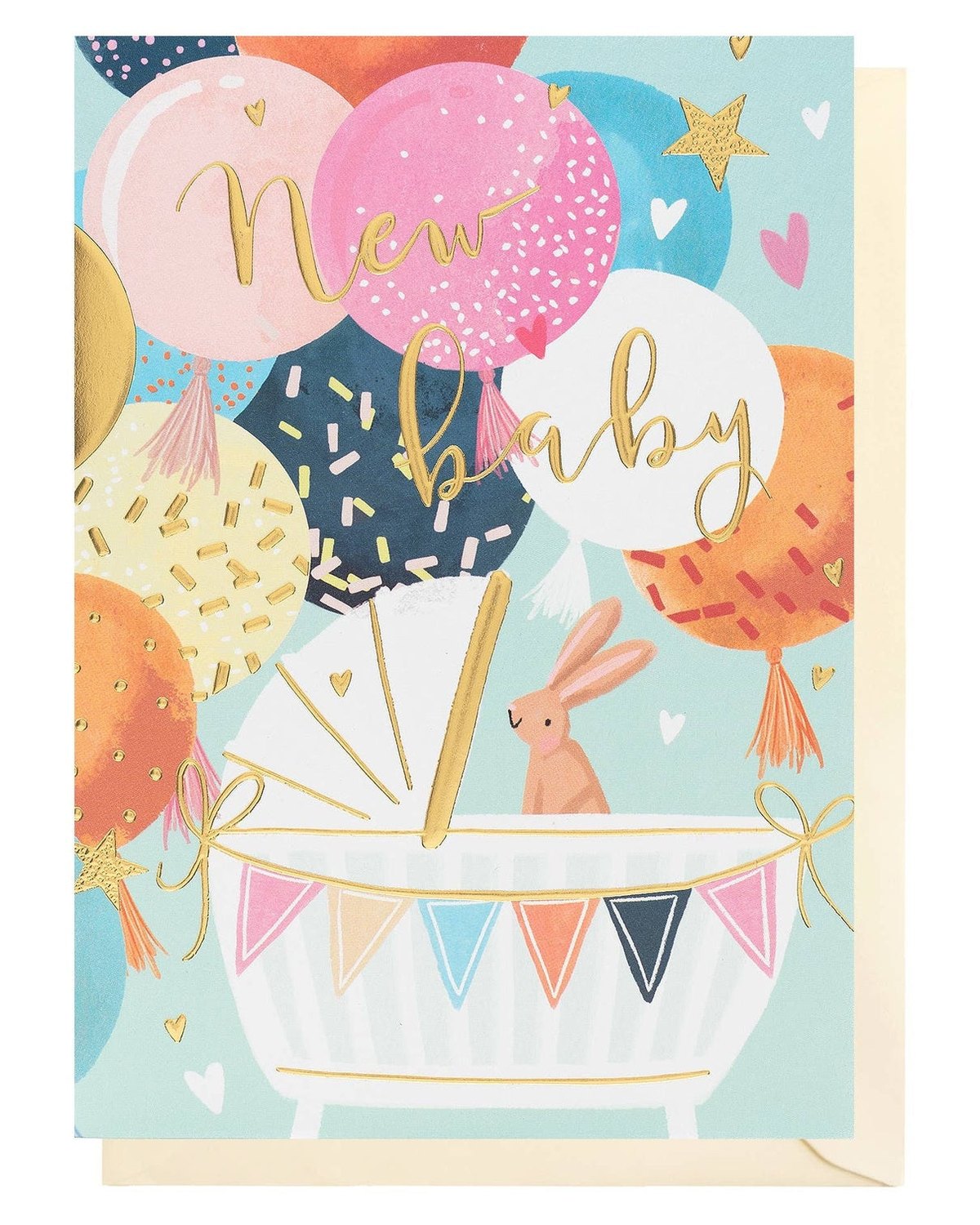 New Baby greeting card by Louise Tiler featuring a charming design for celebrating a newborn.