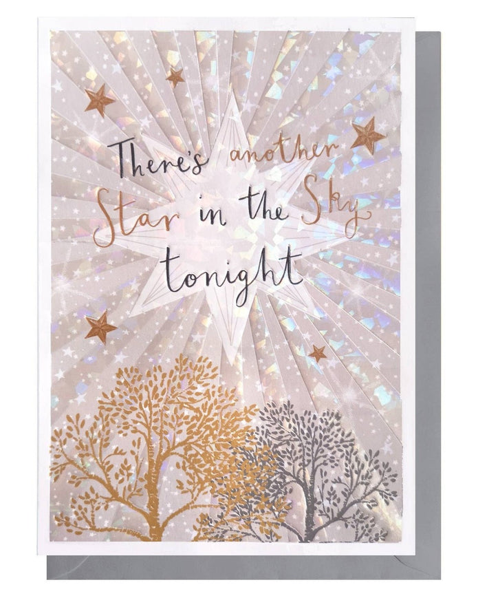 Sympathy card titled "Another Star" from Louise Tiler's greeting cards collection, featuring a heartfelt design for condolences.