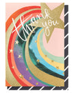 Thank you Louise Tiler greeting card featuring a star and rainbow design, perfect for expressing gratitude in a cheerful way.