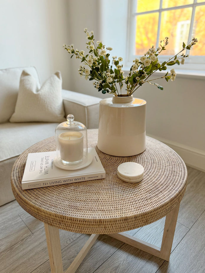 Glass candle cloche dome resting on a table, used for home decor, by Heaven Scent Incense Ltd.