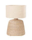 Lows rattan small table lamp with matching shade, ideal for home decor and adding a natural touch to living spaces.