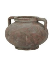 Matte brown Pelike vase by Lulu Loves Home featuring a classic Greek-inspired shape and smooth finish.