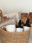 Spring new home gift basket by Lulu Loves Home featuring fresh, decorative items ideal for celebrating a new house.