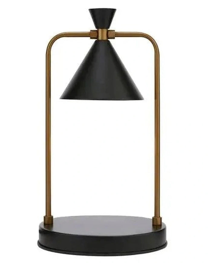 Black Candle Warmer Lamp by Made By Zen, safe flameless lighting with timer for cozy ambiance and decorative use.