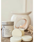 Luxury wax melt tins from Mala Home Fragrance featuring Mulberry and Thyme for Christmas home scent.