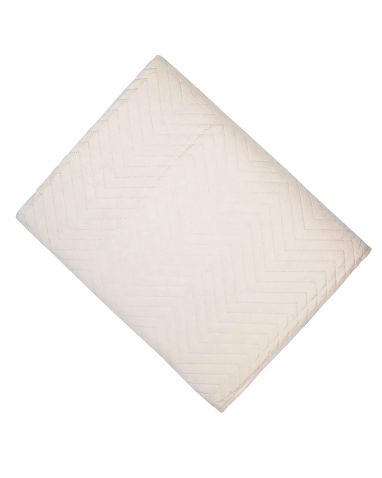 Malini Amelle Ivory Cream queen size quilted bedspread with soft, intricate quilting for a cozy, elegant bedroom look.