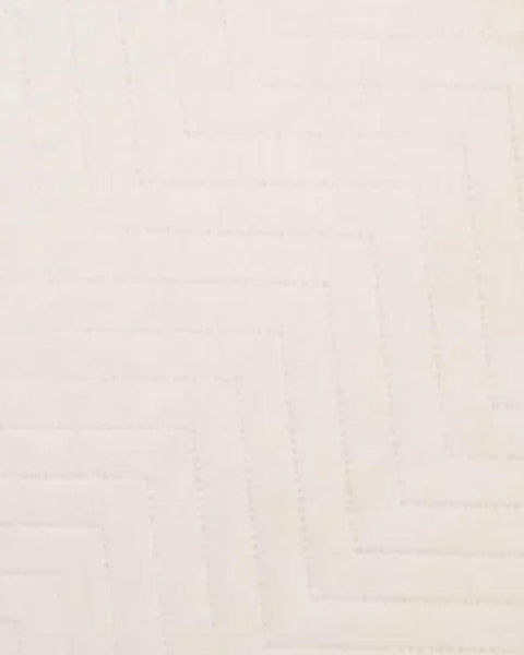 Malini Amelle Ivory Cream Queen Size Quilted Bedspread showcasing soft, plush quilting on a comfortable bed.